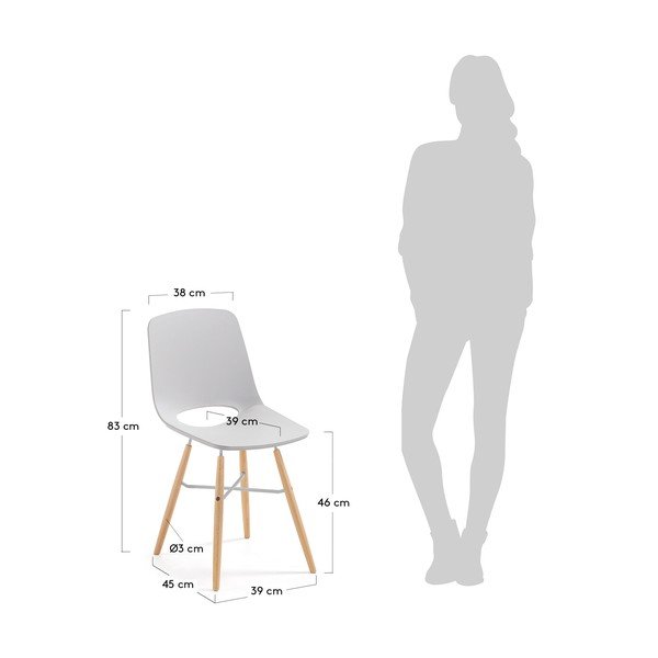 Set od 2 sive blagovaonske stolice La Forma Kint-image-1