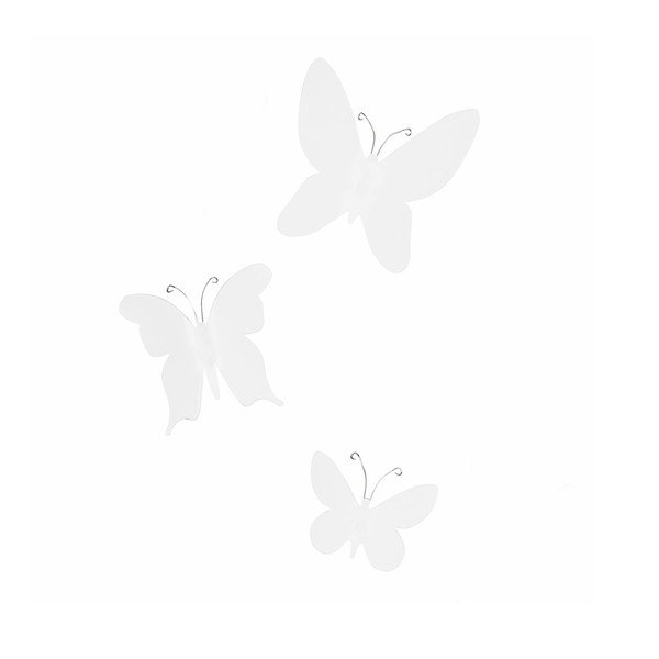 Set od 9 bijelih zidnih 3D dekoracija Umbra Butterflies-image-1