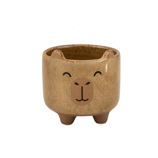Ručno oslikana ukrasna tegla za cvijeće od kamenine ø 7,5 cm Mojave Capybara – Sass & Belle