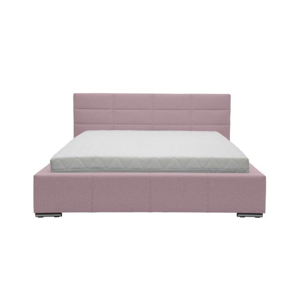 Svijetlo ružičasti bračni krevet Mazzini Beds Reve, 140 x 200 cm-image-3