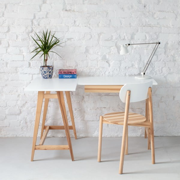 Radni stol s bijelom pločom 85x115 cm Luka - Ragaba-image-1