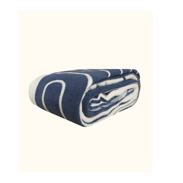 Bijelo-tamnoplavi prekrivač za krevet za jednu osobu 150x200 cm Twin - Oyo Concept-image-2