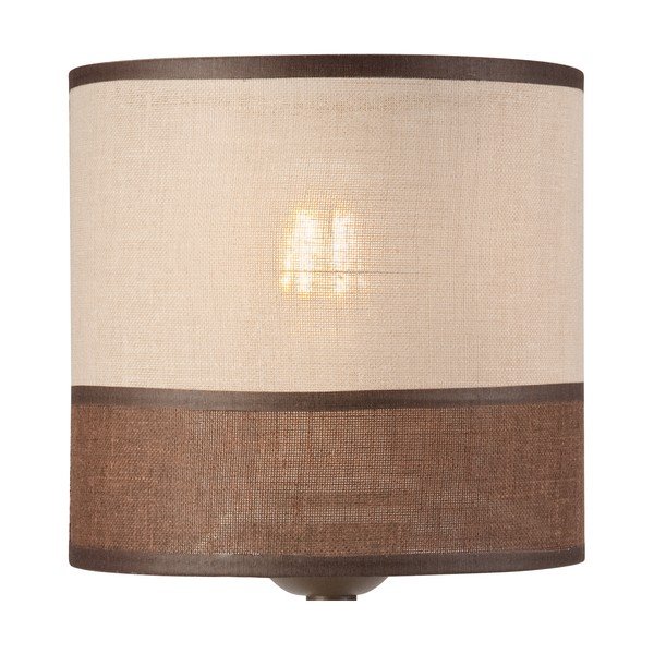 Tamno smeđa stolna lampa s tekstilnim sjenilom (visina 30 cm) Andrea – LAMKUR-image-4