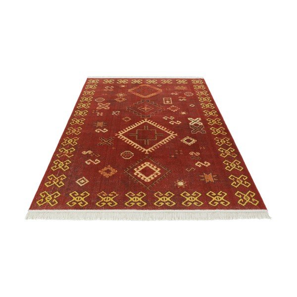Crveni tepih s udjelom recikliranog pamuka Nouristan, 200 x 290 cm-image-3