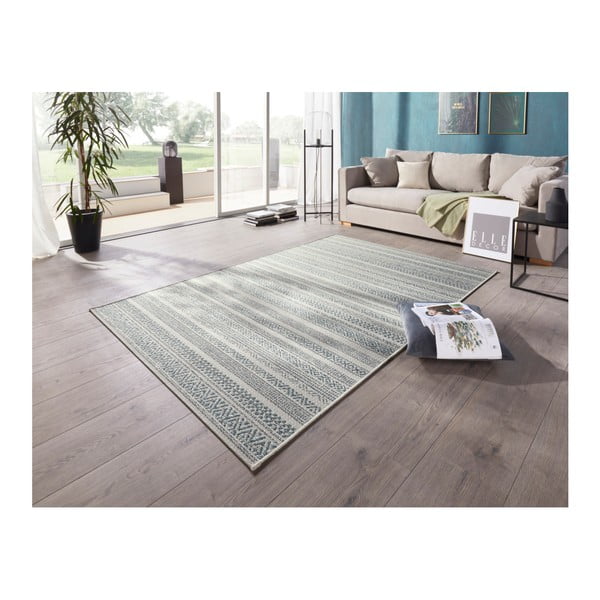 Svijetlo krem-plavi tepih pogodan za van Elle Decoration Bloom Torcy, 200 x 290 cm-image-1