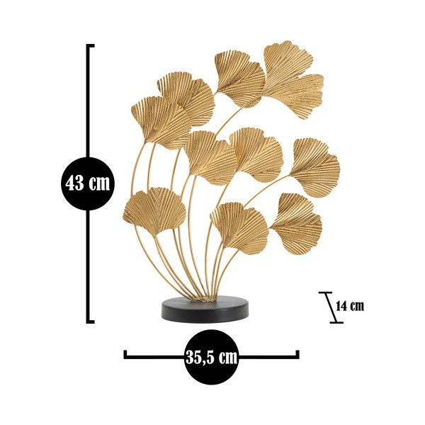 Metalni kipić u zlatnom dekoru Mauro Ferretti Wind Leaf-image-2