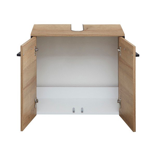 Zidni ormarić za ispod umivaonika u dekoru hrasta u prirodnoj boji 53x60 cm Quickset 395 – Pelipal-image-3