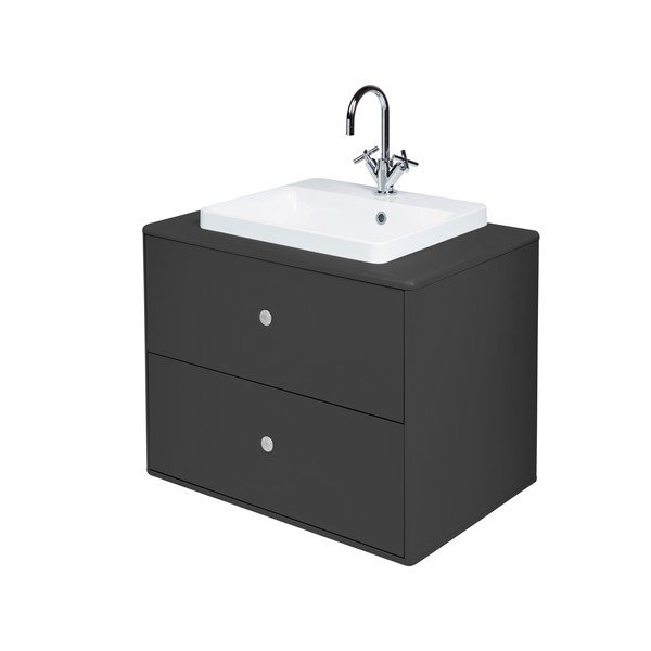 Antracitno sivi zidni ormarić s umivaonikom bez slavine 80x62 cm Color Bath – Tom Tailor-image-2