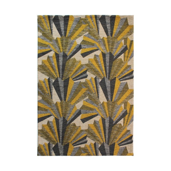 Žuto-sivi ručno tkani tepih Flair Rugs Fanfare, 160 x 230 cm