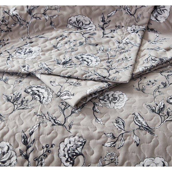 Smeđi pokrivač iz mikropercila s dvije jastučnice Sleeptime Classic Flower, 180 x 250 cm-image-3