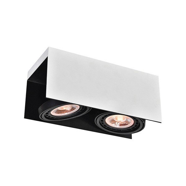 Bijela/crna stropna svjetiljka s metalnim sjenilom 14x31 cm Verso – GTV