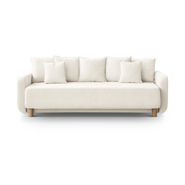 Krem sklopiva/s prostorom za odlaganje sofa 231 cm Elen – Micadoni 