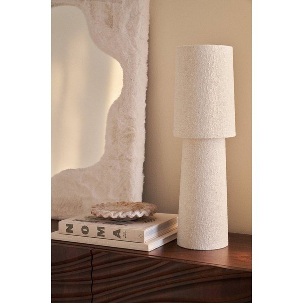 Bijela stolna lampa od boucle tkanine (visina 58 cm) Philo – Ellos Home-image-2
