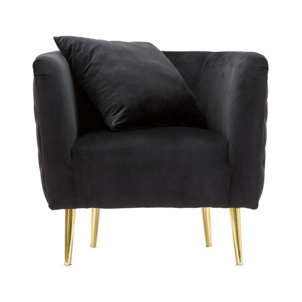 Crna baršunasti fotelja Bucarest – Mauro Ferretti-image-2