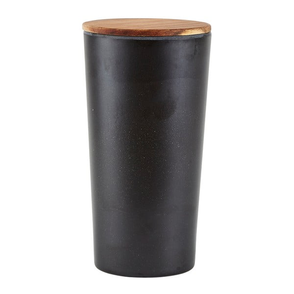 Crna staklenka za hranu od bambusa s poklopcem Villa Collection, 1,6 l