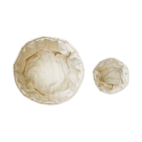 Krem tekstilne dječje kutije za pohranu u setu 2 kom ø 30x20 cm Bambie Natural – Lorena Canals-image-4