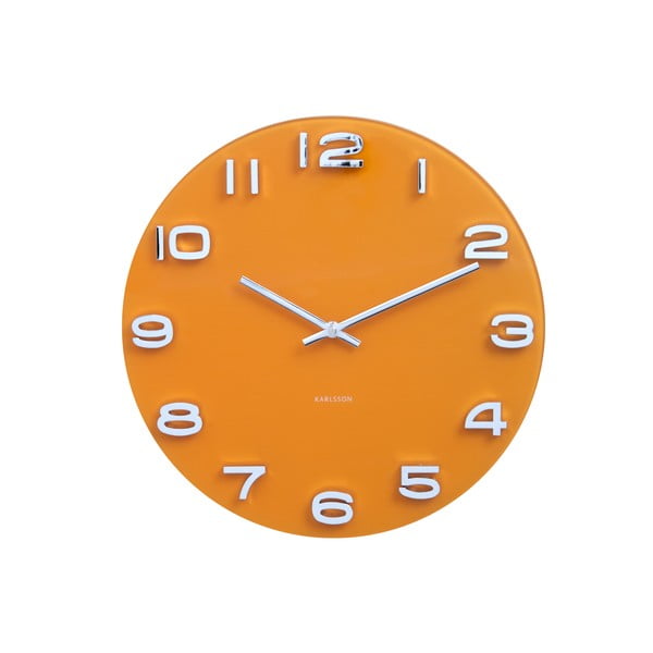 Narančasti sat Karlsson Vintage, ø 35 cm