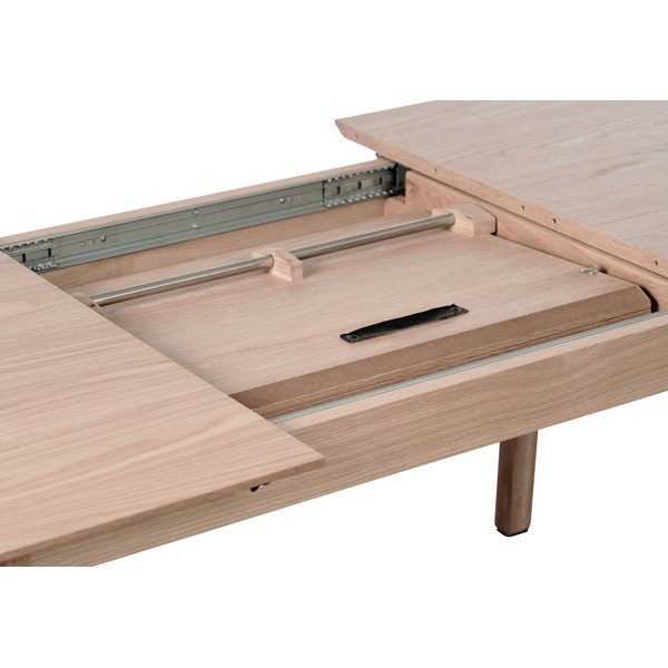 Proširiv blagovaonski stol s dodatnom pločom u dekoru hrasta 95x190 cm Bari – Unique Furniture-image-2