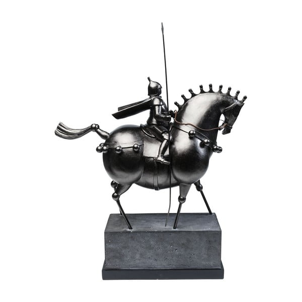 Crna ukrasna skulptura vitez na konju Kare Design Black Knight
