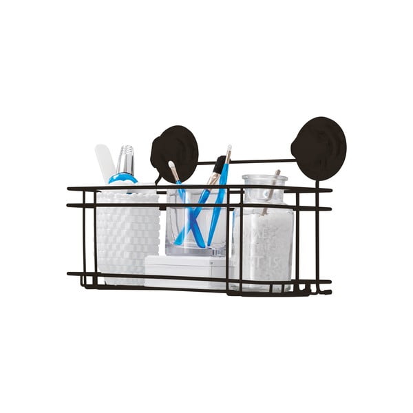 Crna samostojeća polica za kupaonicu Compactor Bestlock Black All Purpose Holder, 30 x 20,5 cm-image-3