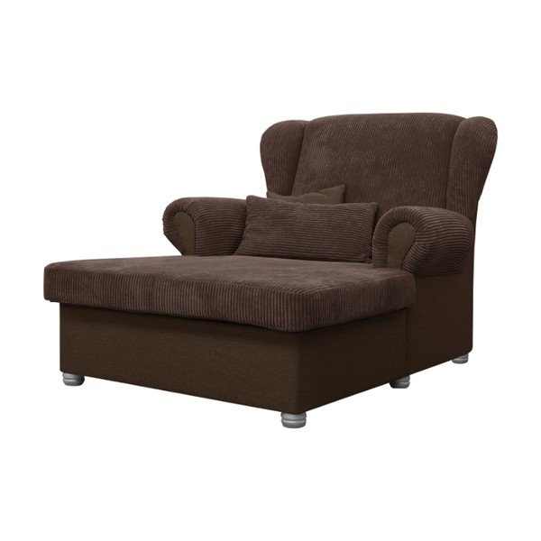 Tamno smeđa ležaljka od samta Lord – Ropez