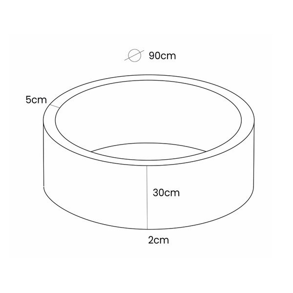 Sivi bazen s lopticama ø 90 cm visina 30 cm – Meowbaby-image-2
