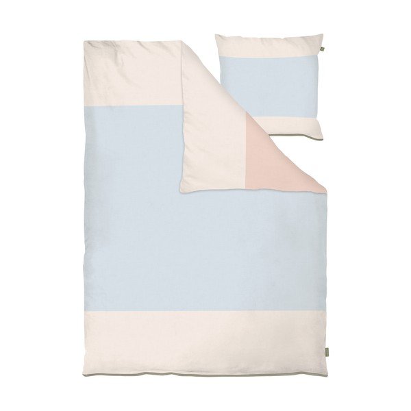 Svijetlo plava posteljina za krevet za jednu osobu/za produženi krevet od pamučnog perkala 140x220 cm Colore – Mette Ditmer Denmark