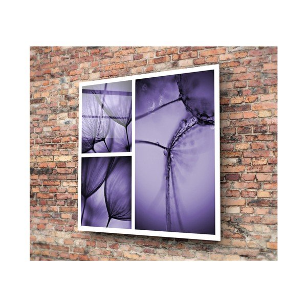 Staklena ljubičasta slika Insigne Harmo, 30 x 30 cm-image-1