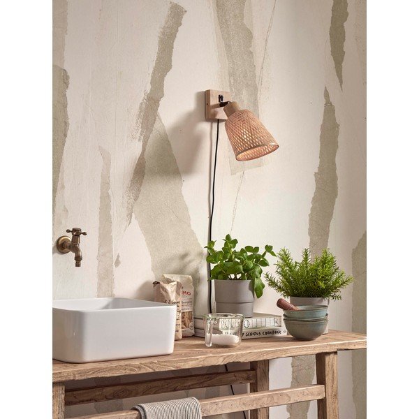 Zidna lampa u prirodnoj boji ø 15 cm Java – Good&Mojo-image-3