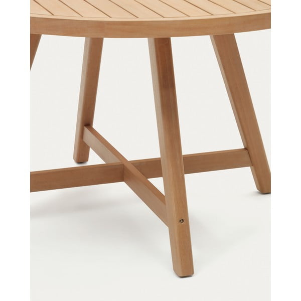 Okrugli vrtni blagovaonski stol od drva eukaliptusa ø 130 cm Urqell - Kave Home-image-3