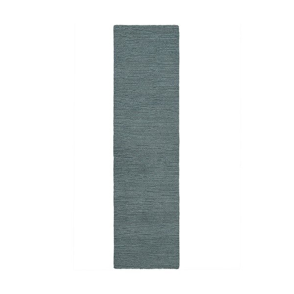 Prljavo plava ručno rađena vunena staza 80x230 cm Harris Boucle – Flair Rugs