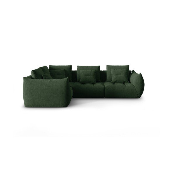 Tamno zelena kutna garnitura (s lijevim kutom) Bloom – Micadoni Home