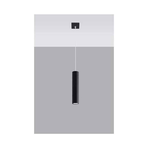 Crna metalna viseća svjetiljka Castro – Sollux-image-2