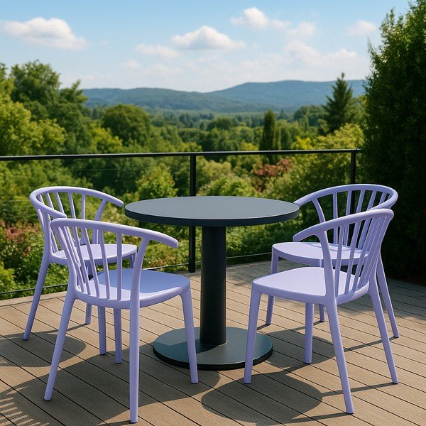 Plastična vrtna stolica u boji lavande Capri – Bonami Essentials-image-1