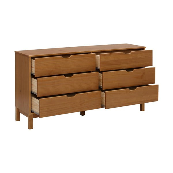 Niska komoda od masivnog bora u prirodnoj boji 150x75 cm Post – Støraa-image-2