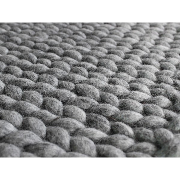Metalik sivi tepih od vunenih pompona Wooldot Ball Rugs, 170 x 240 cm-image-2