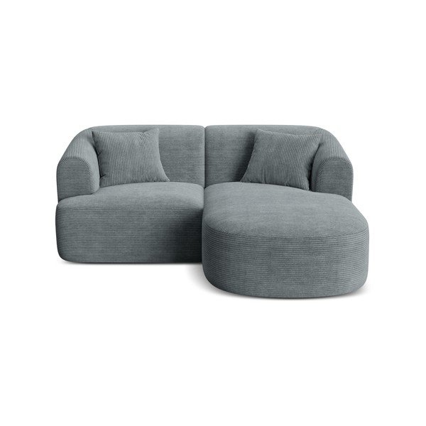 Tamno siva kutna garnitura od samta (s desnim kutom/s ležaljkom) Campi – Cosmopolitan Design