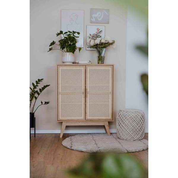 Ormarić u dekoru hrasta u prirodnoj boji 87x110 cm Bridget – Støraa-image-1