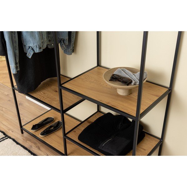 Otvoreni ormar u dekoru hrasta u prirodnoj boji 122x174 cm Seaford – Actona-image-4