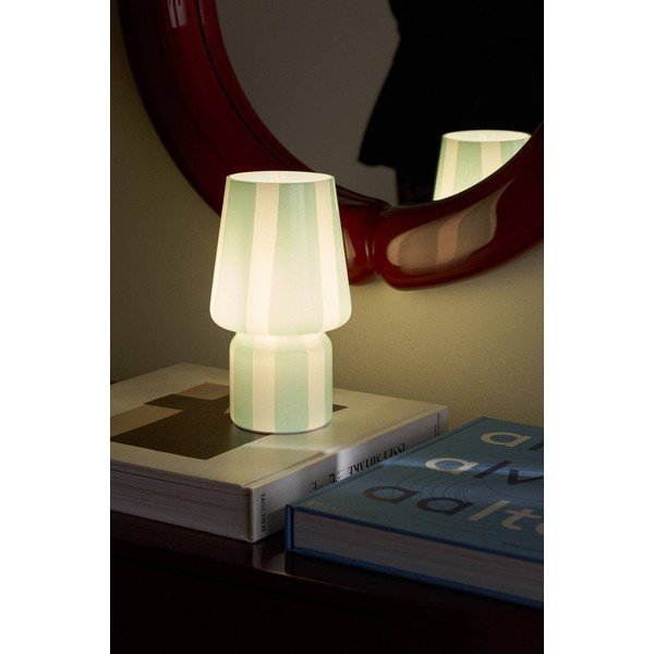 Bijela/plava staklena stolna lampa (visina 21,5 cm) Carlo – Ellos Home-image-1