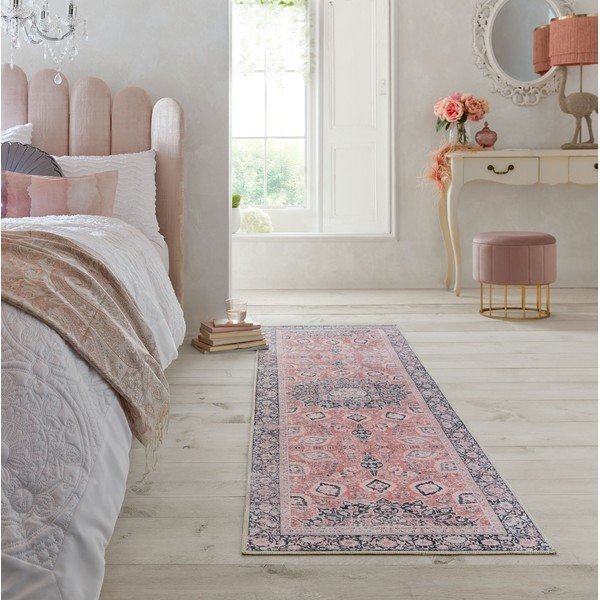 Ružičasta periva staza 60x230 cm FOLD Somerton – Flair Rugs-image-4