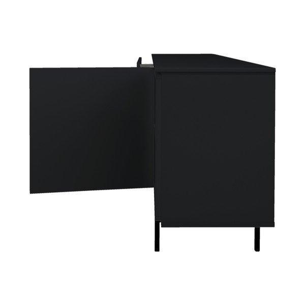 Crna niska komoda 210x76 cm Plain – Tenzo-image-4