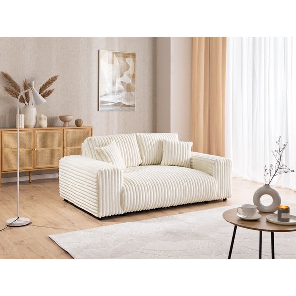 Krem sofa od samta 178 cm Justin – Ropez-image-4