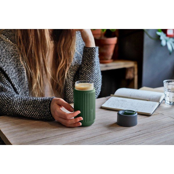 Zelena staklena putna šalica 340 ml – Black + Blum-image-4