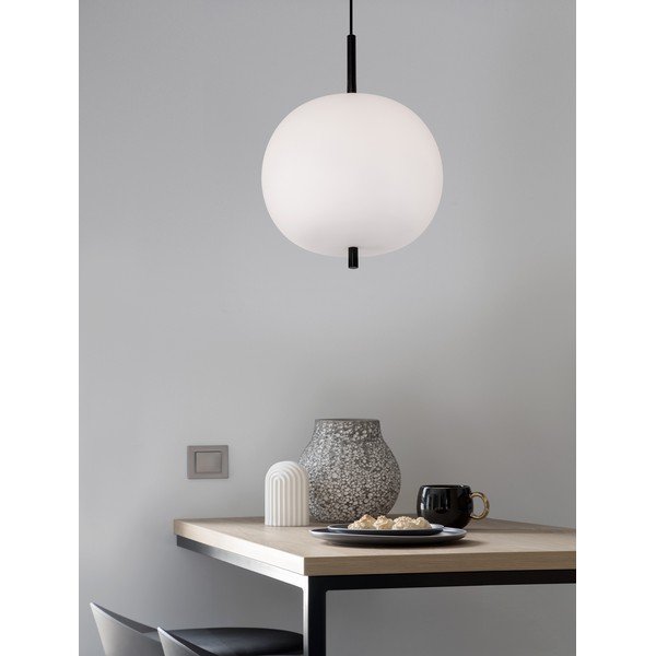 Bijela/crna staklena viseća svjetiljka ø 30 cm Lato – Nova Luce-image-2
