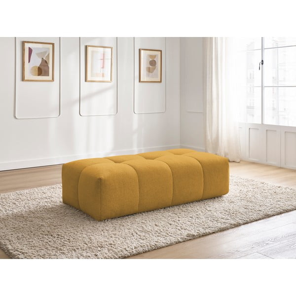 Senf žuti tabure od šenila Everest – Bobochic Paris-image-1