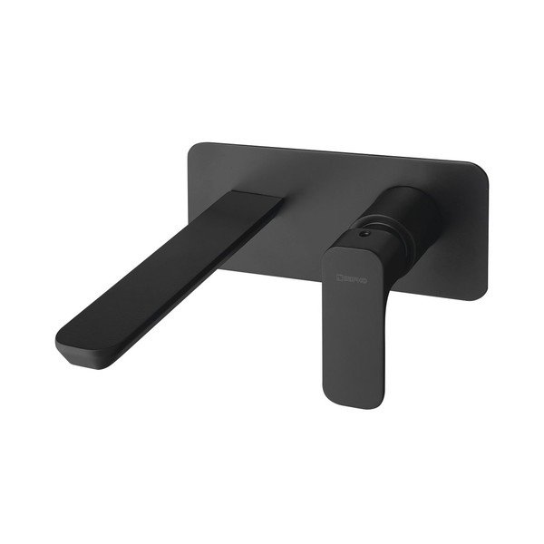 Mat crna ugrađena slavina za umivaonik (s 1 izlazom) Spy – Sapho