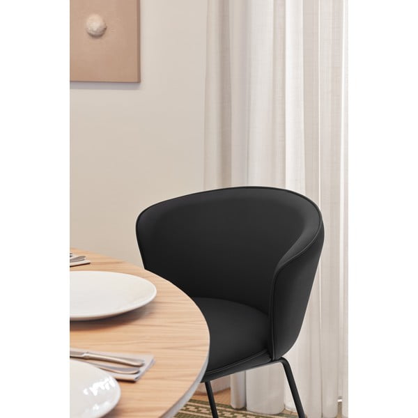 Crne podstavljene blagovaonske stolice u setu 2 kom Add – Teulat-image-1