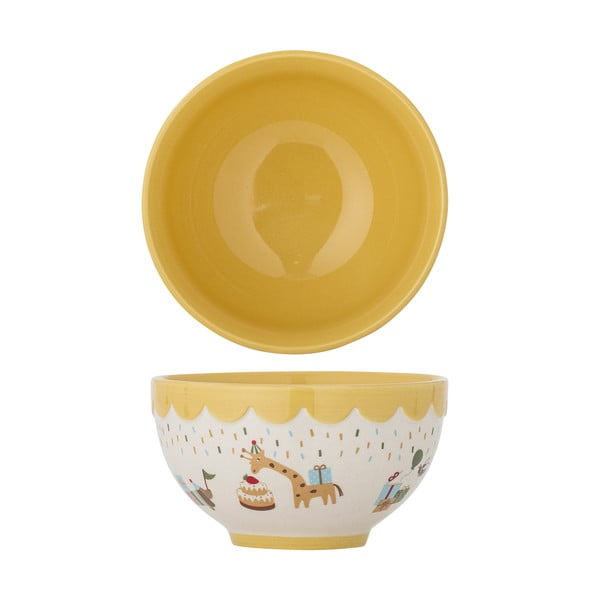Žuta /krem dječja zdjelica od kamenine ø 13,5 cm Celebrate – Bloomingville Mini-image-4