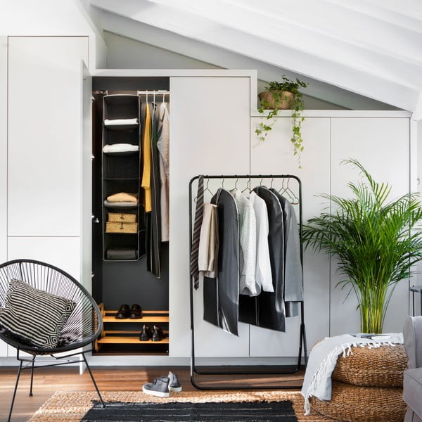 Crni viseći organizator sa 6 odjeljaka Compactor Garment So-image-1